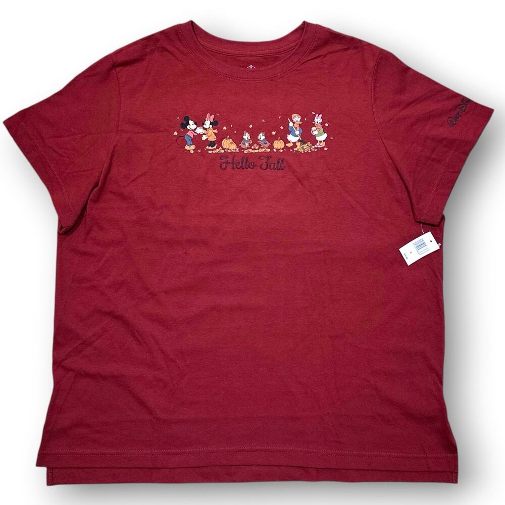 2026 Disney Parks WDW Embroidered Pumpkin Fall Large Shirt New